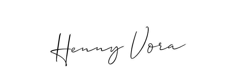 Make a beautiful signature design for name Henny Vora. With this signature (Allison_Script) style, you can create a handwritten signature for free. Henny Vora signature style 2 images and pictures png