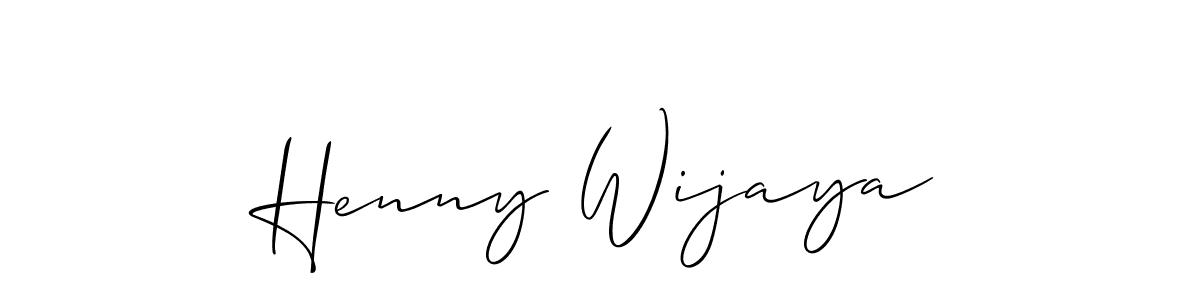Make a short Henny Wijaya signature style. Manage your documents anywhere anytime using Allison_Script. Create and add eSignatures, submit forms, share and send files easily. Henny Wijaya signature style 2 images and pictures png