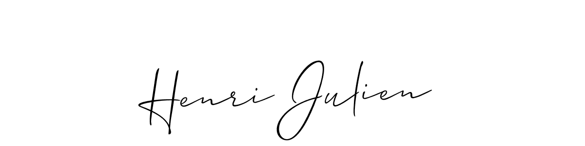 Make a beautiful signature design for name Henri Julien. With this signature (Allison_Script) style, you can create a handwritten signature for free. Henri Julien signature style 2 images and pictures png