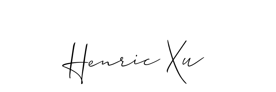 Henric Xu stylish signature style. Best Handwritten Sign (Allison_Script) for my name. Handwritten Signature Collection Ideas for my name Henric Xu. Henric Xu signature style 2 images and pictures png