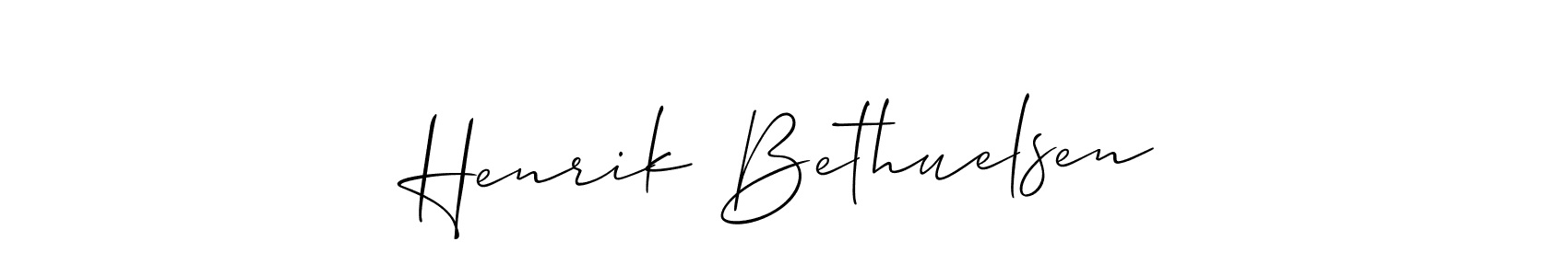 if you are searching for the best signature style for your name Henrik Bethuelsen. so please give up your signature search. here we have designed multiple signature styles  using Allison_Script. Henrik Bethuelsen signature style 2 images and pictures png