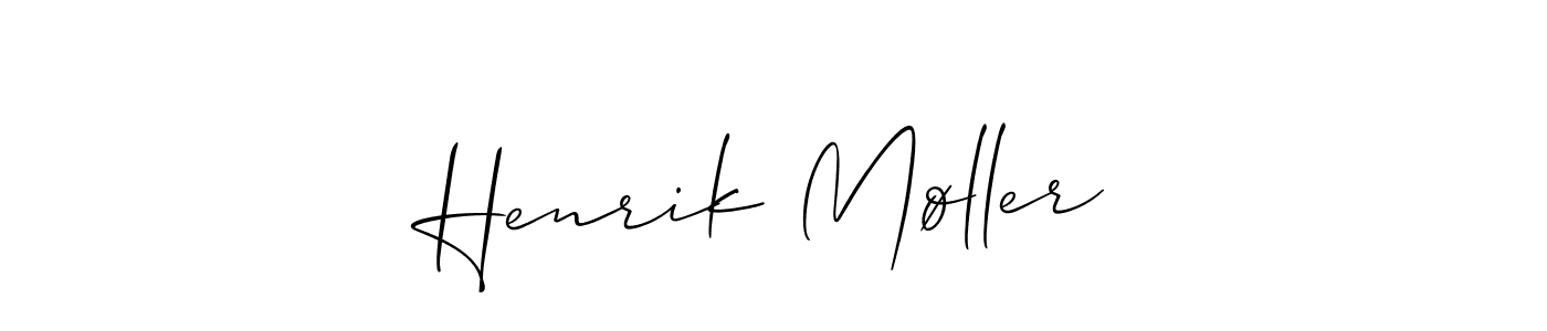 Use a signature maker to create a handwritten signature online. With this signature software, you can design (Allison_Script) your own signature for name Henrik Møller. Henrik Møller signature style 2 images and pictures png