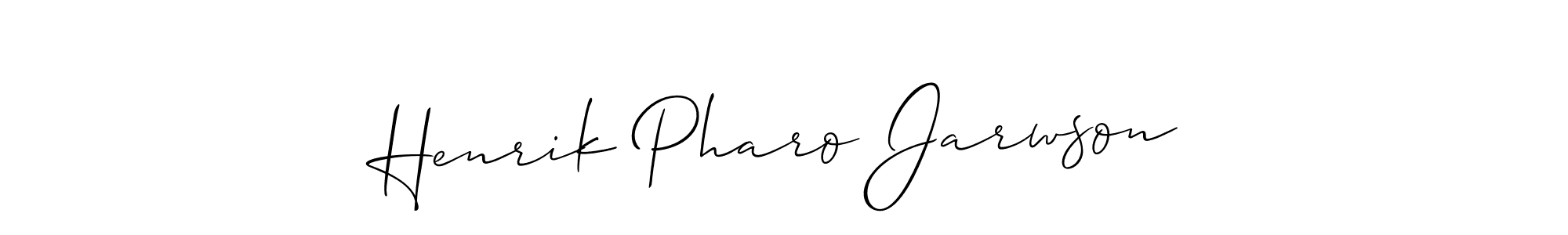 Create a beautiful signature design for name Henrik Pharo Jarwson. With this signature (Allison_Script) fonts, you can make a handwritten signature for free. Henrik Pharo Jarwson signature style 2 images and pictures png