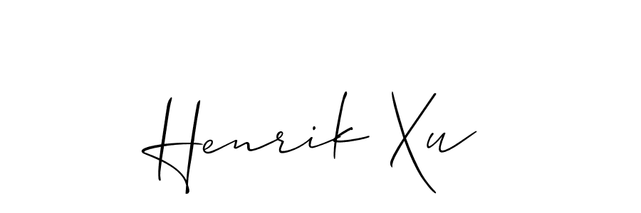 Make a beautiful signature design for name Henrik Xu. With this signature (Allison_Script) style, you can create a handwritten signature for free. Henrik Xu signature style 2 images and pictures png