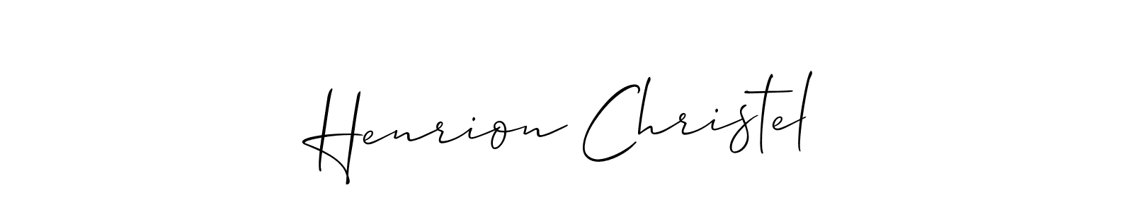 Similarly Allison_Script is the best handwritten signature design. Signature creator online .You can use it as an online autograph creator for name Henrion Christel. Henrion Christel signature style 2 images and pictures png