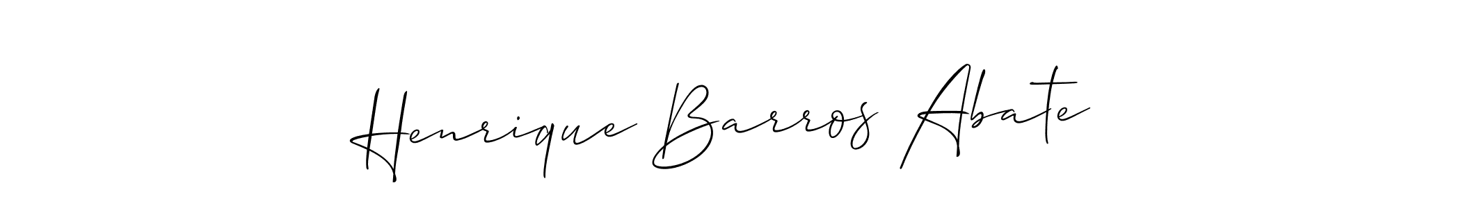 Similarly Allison_Script is the best handwritten signature design. Signature creator online .You can use it as an online autograph creator for name Henrique Barros Abate. Henrique Barros Abate signature style 2 images and pictures png