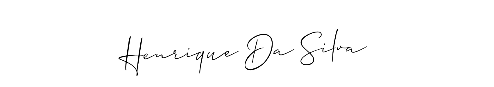 Create a beautiful signature design for name Henrique Da Silva. With this signature (Allison_Script) fonts, you can make a handwritten signature for free. Henrique Da Silva signature style 2 images and pictures png