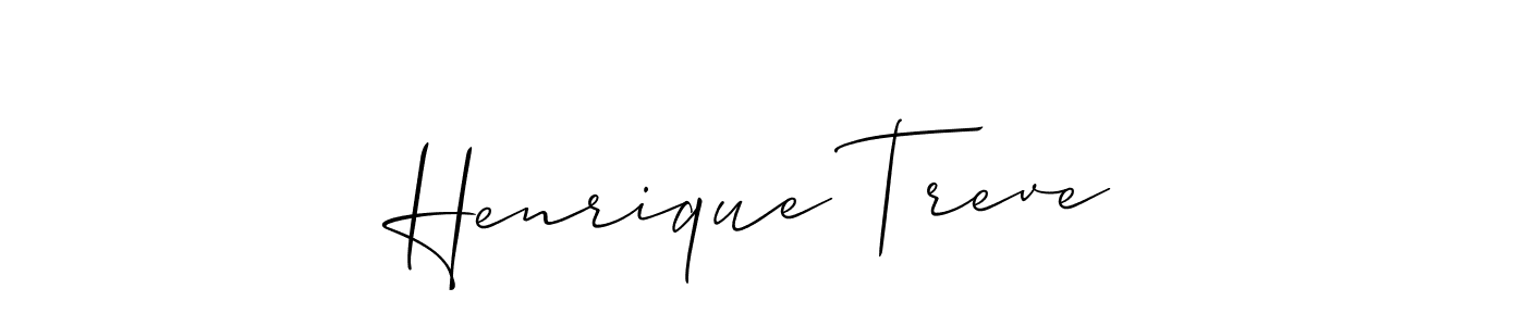 Use a signature maker to create a handwritten signature online. With this signature software, you can design (Allison_Script) your own signature for name Henrique Treve. Henrique Treve signature style 2 images and pictures png