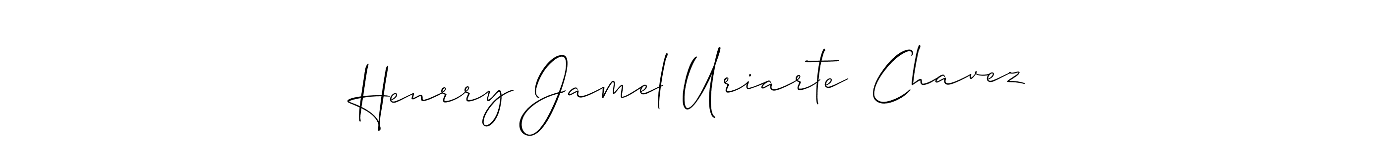 Also You can easily find your signature by using the search form. We will create Henrry Jamel Uriarte  Chavez name handwritten signature images for you free of cost using Allison_Script sign style. Henrry Jamel Uriarte  Chavez signature style 2 images and pictures png