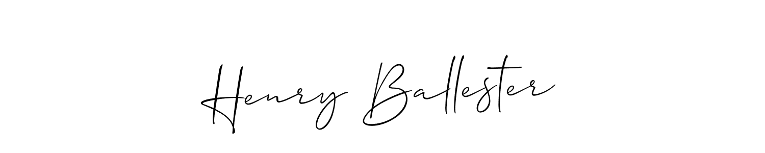 How to make Henry Ballester name signature. Use Allison_Script style for creating short signs online. This is the latest handwritten sign. Henry Ballester signature style 2 images and pictures png