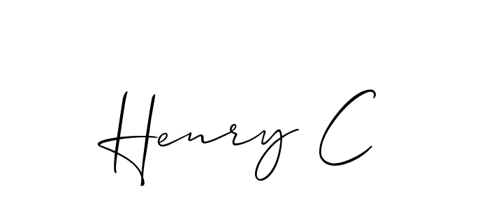 How to make Henry C signature? Allison_Script is a professional autograph style. Create handwritten signature for Henry C name. Henry C signature style 2 images and pictures png