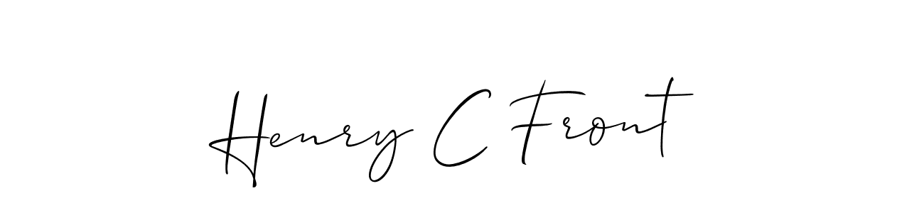 Also we have Henry C Front name is the best signature style. Create professional handwritten signature collection using Allison_Script autograph style. Henry C Front signature style 2 images and pictures png