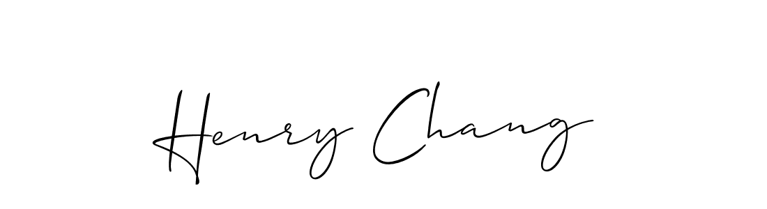 Henry Chang stylish signature style. Best Handwritten Sign (Allison_Script) for my name. Handwritten Signature Collection Ideas for my name Henry Chang. Henry Chang signature style 2 images and pictures png