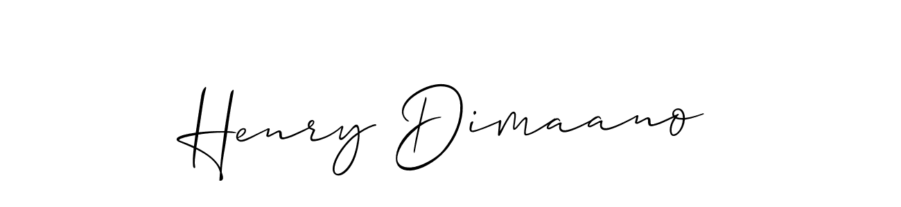 How to make Henry Dimaano signature? Allison_Script is a professional autograph style. Create handwritten signature for Henry Dimaano name. Henry Dimaano signature style 2 images and pictures png