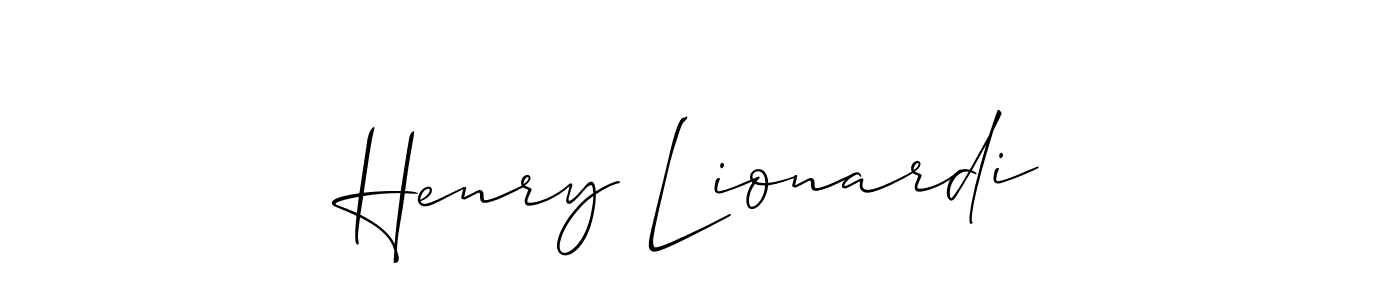 How to make Henry Lionardi signature? Allison_Script is a professional autograph style. Create handwritten signature for Henry Lionardi name. Henry Lionardi signature style 2 images and pictures png