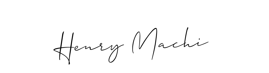 Henry Machi stylish signature style. Best Handwritten Sign (Allison_Script) for my name. Handwritten Signature Collection Ideas for my name Henry Machi. Henry Machi signature style 2 images and pictures png