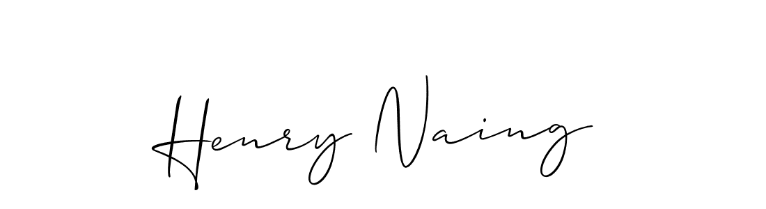 Make a beautiful signature design for name Henry Naing. With this signature (Allison_Script) style, you can create a handwritten signature for free. Henry Naing signature style 2 images and pictures png