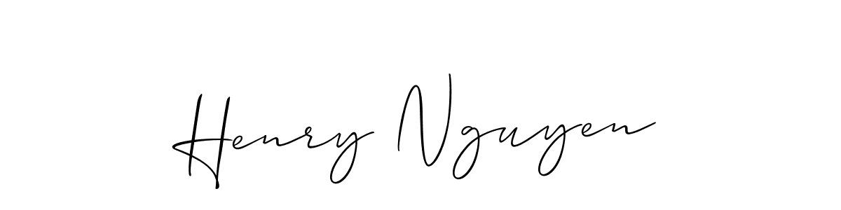 Design your own signature with our free online signature maker. With this signature software, you can create a handwritten (Allison_Script) signature for name Henry Nguyen. Henry Nguyen signature style 2 images and pictures png