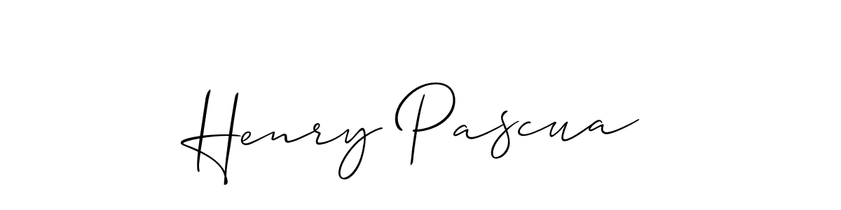 Use a signature maker to create a handwritten signature online. With this signature software, you can design (Allison_Script) your own signature for name Henry Pascua. Henry Pascua signature style 2 images and pictures png