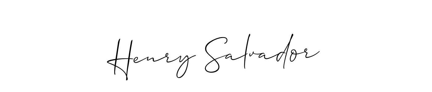 Best and Professional Signature Style for Henry Salvador. Allison_Script Best Signature Style Collection. Henry Salvador signature style 2 images and pictures png