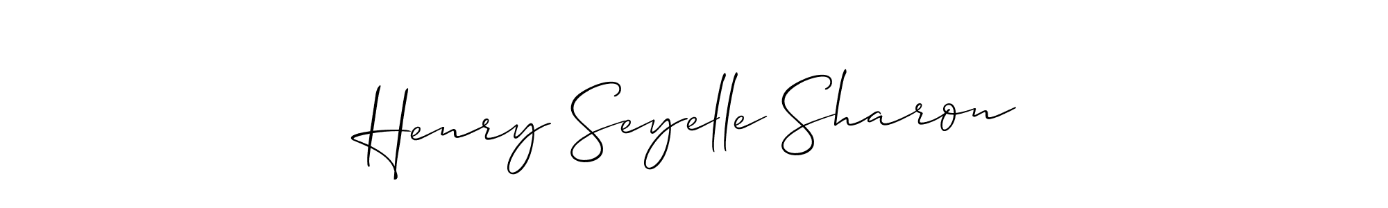 This is the best signature style for the Henry Seyelle Sharon name. Also you like these signature font (Allison_Script). Mix name signature. Henry Seyelle Sharon signature style 2 images and pictures png