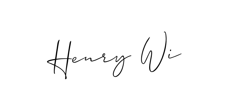 You should practise on your own different ways (Allison_Script) to write your name (Henry Wi) in signature. don't let someone else do it for you. Henry Wi signature style 2 images and pictures png