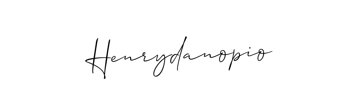 Make a short Henrydanopio signature style. Manage your documents anywhere anytime using Allison_Script. Create and add eSignatures, submit forms, share and send files easily. Henrydanopio signature style 2 images and pictures png