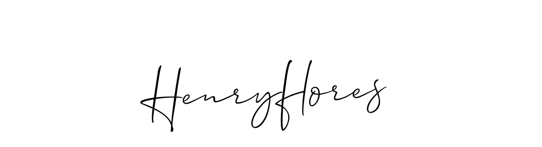 Design your own signature with our free online signature maker. With this signature software, you can create a handwritten (Allison_Script) signature for name Henryflores. Henryflores signature style 2 images and pictures png