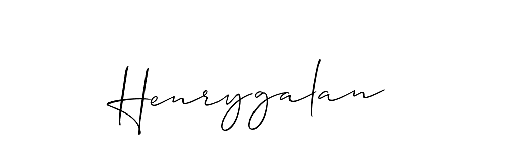 Make a beautiful signature design for name Henrygalan. With this signature (Allison_Script) style, you can create a handwritten signature for free. Henrygalan signature style 2 images and pictures png