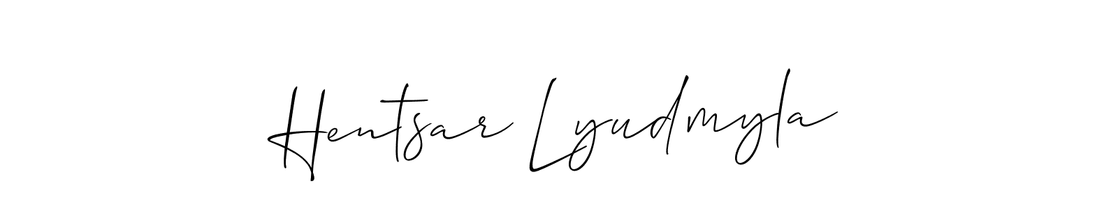 Best and Professional Signature Style for Hentsar Lyudmyla. Allison_Script Best Signature Style Collection. Hentsar Lyudmyla signature style 2 images and pictures png