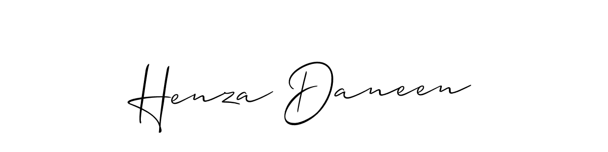 Similarly Allison_Script is the best handwritten signature design. Signature creator online .You can use it as an online autograph creator for name Henza Daneen. Henza Daneen signature style 2 images and pictures png