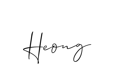 Allison_Script is a professional signature style that is perfect for those who want to add a touch of class to their signature. It is also a great choice for those who want to make their signature more unique. Get Heong name to fancy signature for free. Heong signature style 2 images and pictures png