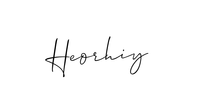 You should practise on your own different ways (Allison_Script) to write your name (Heorhiy) in signature. don't let someone else do it for you. Heorhiy signature style 2 images and pictures png