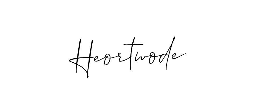 Use a signature maker to create a handwritten signature online. With this signature software, you can design (Allison_Script) your own signature for name Heortwode. Heortwode signature style 2 images and pictures png