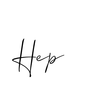 How to make Hep signature? Allison_Script is a professional autograph style. Create handwritten signature for Hep name. Hep signature style 2 images and pictures png