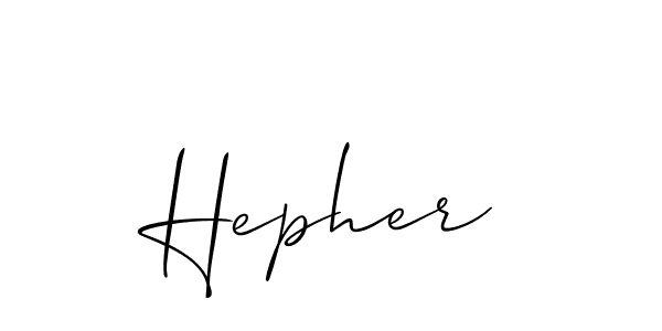 How to make Hepher signature? Allison_Script is a professional autograph style. Create handwritten signature for Hepher name. Hepher signature style 2 images and pictures png