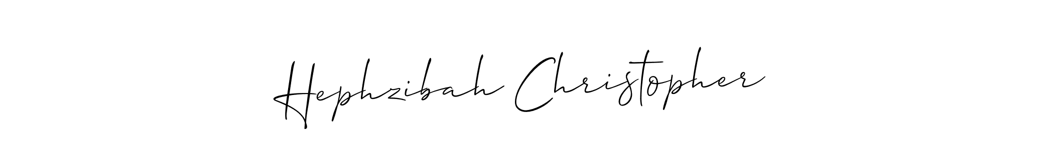 Hephzibah Christopher stylish signature style. Best Handwritten Sign (Allison_Script) for my name. Handwritten Signature Collection Ideas for my name Hephzibah Christopher. Hephzibah Christopher signature style 2 images and pictures png