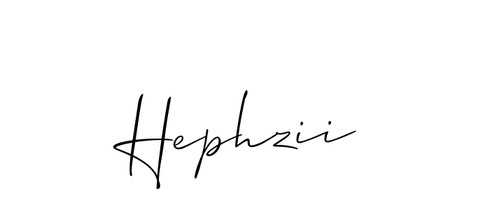 Create a beautiful signature design for name Hephzii. With this signature (Allison_Script) fonts, you can make a handwritten signature for free. Hephzii signature style 2 images and pictures png