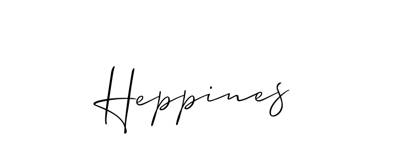 Use a signature maker to create a handwritten signature online. With this signature software, you can design (Allison_Script) your own signature for name Heppines. Heppines signature style 2 images and pictures png