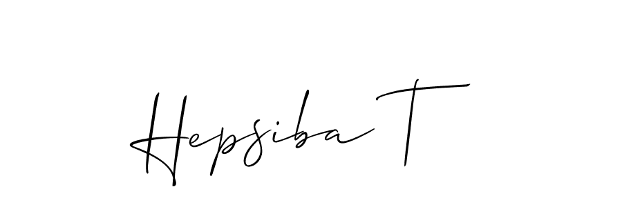 Also You can easily find your signature by using the search form. We will create Hepsiba T name handwritten signature images for you free of cost using Allison_Script sign style. Hepsiba T signature style 2 images and pictures png