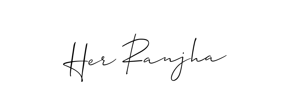 Make a beautiful signature design for name Her Ranjha. With this signature (Allison_Script) style, you can create a handwritten signature for free. Her Ranjha signature style 2 images and pictures png