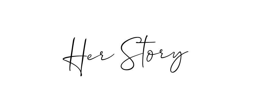 How to make Her Story signature? Allison_Script is a professional autograph style. Create handwritten signature for Her Story name. Her Story signature style 2 images and pictures png