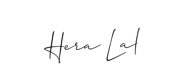 How to make Hera Lal signature? Allison_Script is a professional autograph style. Create handwritten signature for Hera Lal name. Hera Lal signature style 2 images and pictures png