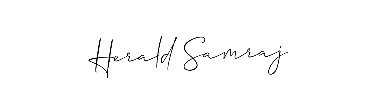 You should practise on your own different ways (Allison_Script) to write your name (Herald Samraj) in signature. don't let someone else do it for you. Herald Samraj signature style 2 images and pictures png