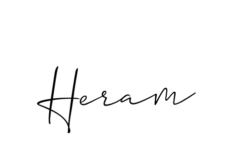 Allison_Script is a professional signature style that is perfect for those who want to add a touch of class to their signature. It is also a great choice for those who want to make their signature more unique. Get Heram name to fancy signature for free. Heram signature style 2 images and pictures png