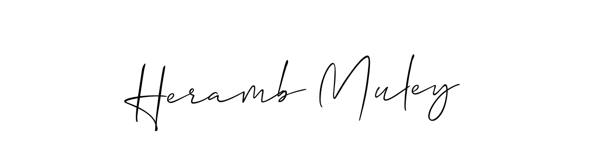 Make a beautiful signature design for name Heramb Muley. Use this online signature maker to create a handwritten signature for free. Heramb Muley signature style 2 images and pictures png