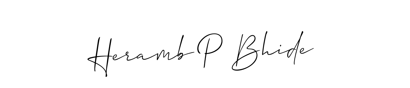 Best and Professional Signature Style for Heramb P Bhide. Allison_Script Best Signature Style Collection. Heramb P Bhide signature style 2 images and pictures png