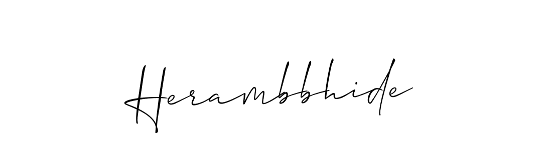 Make a beautiful signature design for name Herambbhide. Use this online signature maker to create a handwritten signature for free. Herambbhide signature style 2 images and pictures png