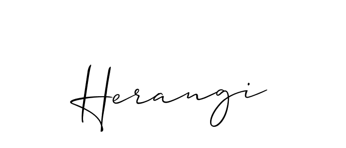 You should practise on your own different ways (Allison_Script) to write your name (Herangi) in signature. don't let someone else do it for you. Herangi signature style 2 images and pictures png