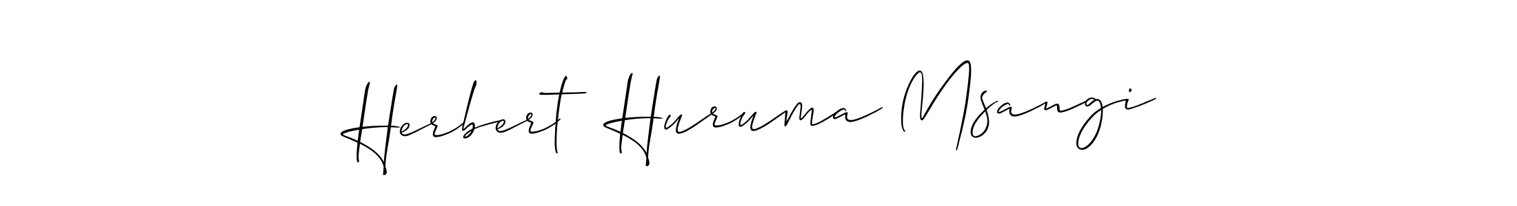 The best way (Allison_Script) to make a short signature is to pick only two or three words in your name. The name Herbert  Huruma Msangi include a total of six letters. For converting this name. Herbert  Huruma Msangi signature style 2 images and pictures png